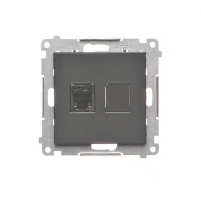 Simon 55 Gniazdo telefoniczne pojedyncze RJ12 Czarny mat TF1.01/149 KONTAKT (TF1.01/149)