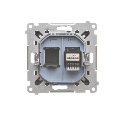 Simon 55 Gniazdo telefoniczne pojedyncze RJ12 Czarny mat TF1.01/149 KONTAKT (TF1.01/149)