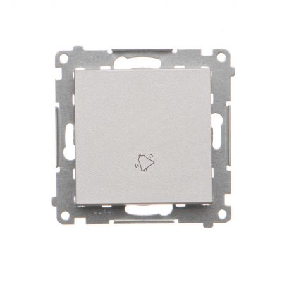 Simon 55 Przycisk zwierny /dzwonek/ szybkozłączka Aluminium mat TD1.01/143 KONTAKT (TD1.01/143)