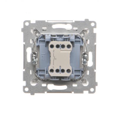 Simon 55 Przycisk zwierny /dzwonek/ szybkozłączka Aluminium mat TD1.01/143 KONTAKT (TD1.01/143)
