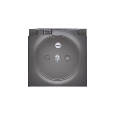 Simon 82 Pokrywa gniazda pojedynczego - klapka transparentna IP44 grafit 82068KD-38 KONTAKT (82068KD-38)