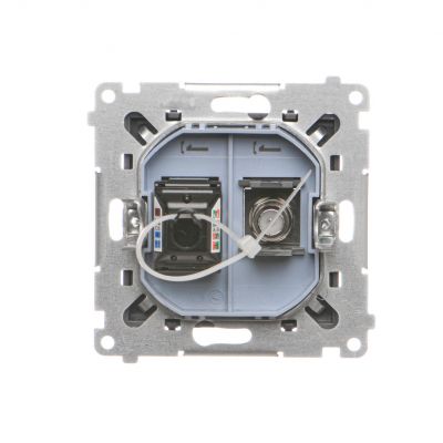 Simon 55 Gniazdo antenowe typu /F/ + RJ45 kat.6 Grafitowy mat TASFRJ45.01/116 KONTAKT (TASFRJ45.01/116)
