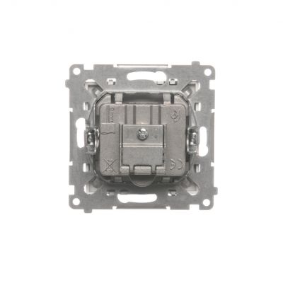 Simon 55 Gniazdo antenowe R-TV-SAT końcowe/zakończeniowe 1x Wejście: 5 MHz÷2,4 GHz Aluminium mat TASK.01/143 KONTAKT (TASK.01/143)