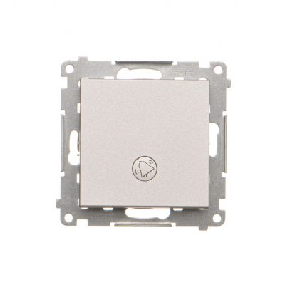 Simon 55 Przycisk zwierny /dzwonek/ z podświetleniem LED szybkozłączka Aluminium mat TD1L.01/143 KONTAKT (TD1L.01/143)