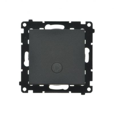 Simon 55 Przycisk zwierny /dzwonek/ z podświetleniem LED szybkozłączka Czarny mat TD1L.01/149 KONTAKT (TD1L.01/149)