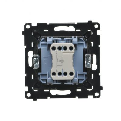 Simon 55 Przycisk zwierny /dzwonek/ z podświetleniem LED szybkozłączka Czarny mat TD1L.01/149 KONTAKT (TD1L.01/149)