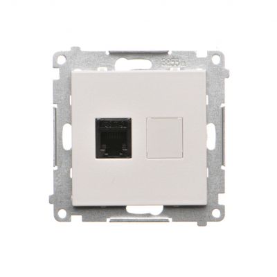 Simon 55 Gniazdo telefoniczne pojedyncze RJ12 Jasnoszary mat TF1.01/114 KONTAKT (TF1.01/114)