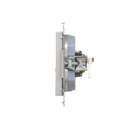 Simon 55 Gniazdo komputerowe pojedyncze RJ45 kategoria 6 z przesłoną przeciwkurzową Aluminium mat T61.01/143 KONTAKT (T61.01/143)