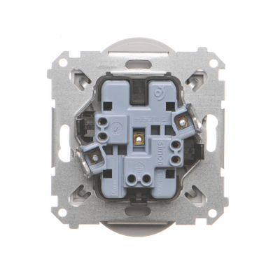 Simon 55 Gniazdo wtyczkowe podwójne bez uziemienia z przesłonami szybkozłączka Aluminium mat TG2MCZ.01/143 KONTAKT (TG2MCZ.01/143)