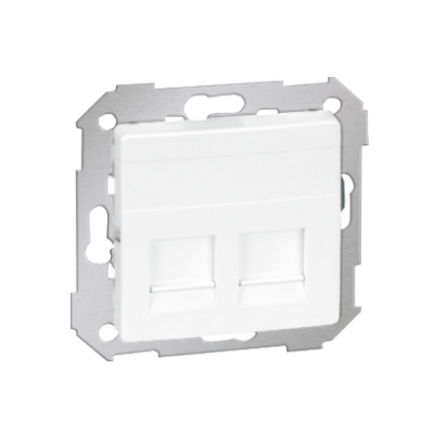 Simon 82 Pokrywa 2x gniazdo RJ45 płaska z żaluzjami biały 82006-30 KONTAKT (82006-30)