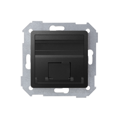 Simon 82 Pokrywa 1x gniazdo RJ45 skośna z żaluzją . !Wymagany adapter 75001-39 grafit 82578-38 KONTAKT (82578-38)