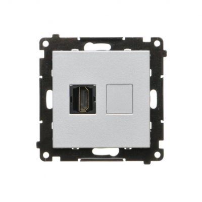 Simon 55 Gniazdo HDMI Aluminium mat TGHDMI.01/143 KONTAKT (TGHDMI.01/143)