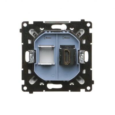 Simon 55 Gniazdo HDMI Aluminium mat TGHDMI.01/143 KONTAKT (TGHDMI.01/143)