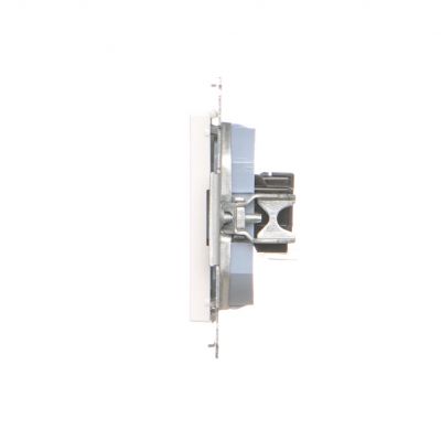 Simon 55 Gniazdo komputerowe RJ45 kategoria 5e + telefoniczne RJ12 Biały mat T5F.01/111 KONTAKT (T5F.01/111)