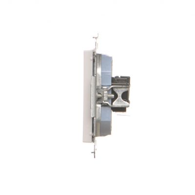 Simon 55 Gniazdo komputerowe RJ45 kategoria 5e + telefoniczne RJ12 Jasnoszary mat T5F.01/114 KONTAKT (T5F.01/114)