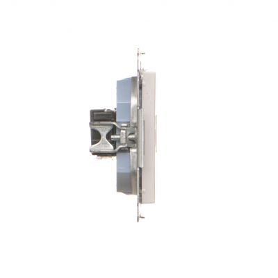 Simon 55 Gniazdo komputerowe RJ45 kategoria 5e + telefoniczne RJ12 Jasnoszary mat T5F.01/114 KONTAKT (T5F.01/114)