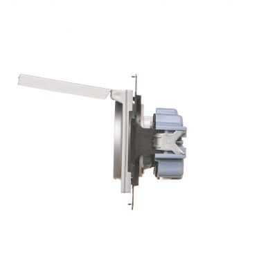 Simon 55 Gniazdo wtyczkowe do wersji IP44 bez uszczelki szybkozłączka Klapka W kolorze pokrywy Aluminium mat TGZ1BCUZ.01/143 KONTAKT (TGZ1BCUZ.01/143)