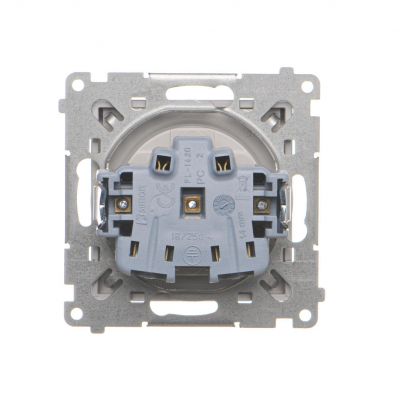 Simon 55 Gniazdo wtyczkowe do wersji IP44 bez uszczelki szybkozłączka Klapka transparentna Aluminium mat TGZ1BCUZ.01/143A KONTAKT (TGZ1BCUZ.01/143A)