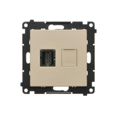Simon 55 Gniazdo HDMI Szampański mat TGHDMI.01/144 KONTAKT (TGHDMI.01/144)