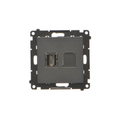 Simon 55 Gniazdo HDMI Czarny mat TGHDMI.01/149 KONTAKT (TGHDMI.01/149)