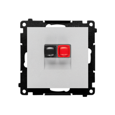 Simon 55 Gniazdo głośnikowe pojedyncze 1-krotne Przekrój przewodów dla wejścia i wyjścia 2,5 mm2 Aluminium mat TGL1.01/143 KONTAKT (TGL1.01/143)