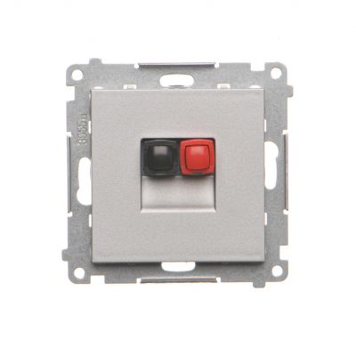 Simon 55 Gniazdo głośnikowe pojedyncze 1-krotne Przekrój przewodów dla wejścia i wyjścia 2,5 mm2 Aluminium mat TGL1.01/143 KONTAKT (TGL1.01/143)