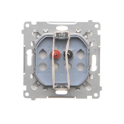 Simon 55 Gniazdo głośnikowe pojedyncze 1-krotne Przekrój przewodów dla wejścia i wyjścia 2,5 mm2 Aluminium mat TGL1.01/143 KONTAKT (TGL1.01/143)