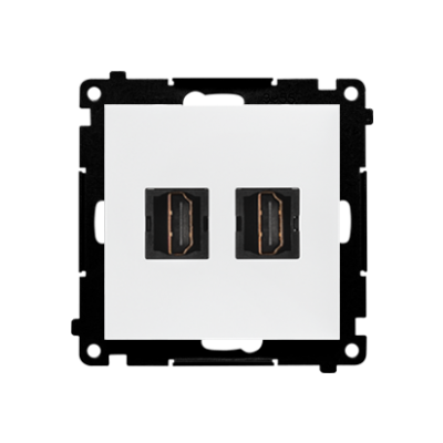 Simon 55 Gniazdo HDMI podwójne Biały mat TGHDMI2.01/111 KONTAKT (TGHDMI2.01/111)