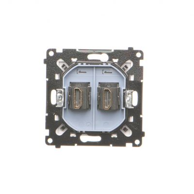 Simon 55 Gniazdo HDMI podwójne Biały mat TGHDMI2.01/111 KONTAKT (TGHDMI2.01/111)