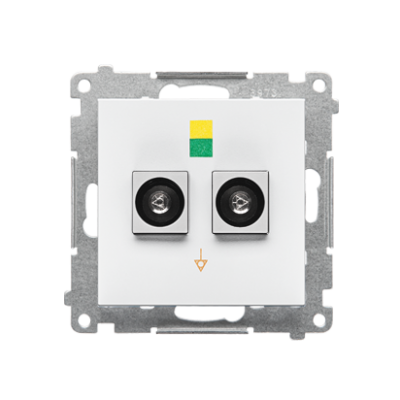 Simon 55 Gniazdo ekwipotencjalne podwójne Biały mat TGEK2.01/111 KONTAKT (TGEK2.01/111)