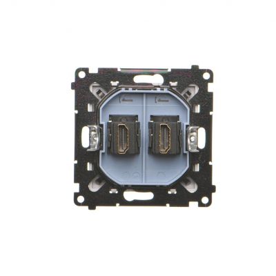 Simon 55 Gniazdo HDMI podwójne Jasnoszary mat TGHDMI2.01/114 KONTAKT (TGHDMI2.01/114)
