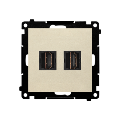 Simon 55 Gniazdo HDMI podwójne Szampański mat TGHDMI2.01/144 KONTAKT (TGHDMI2.01/144)