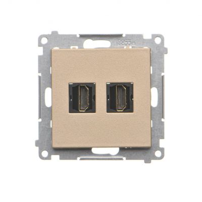 Simon 55 Gniazdo HDMI podwójne Szampański mat TGHDMI2.01/144 KONTAKT (TGHDMI2.01/144)