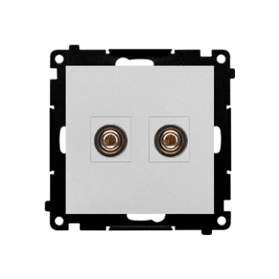 Simon 55 Gniazdo głośnikowe pojedyncze Przekrój przewodów dla wyjścia do 6 mm2 Aluminium mat TGL.01/143 KONTAKT (TGL.01/143)