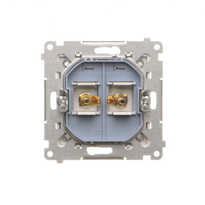 Simon 55 Gniazdo głośnikowe pojedyncze Przekrój przewodów dla wyjścia do 6 mm2 Aluminium mat TGL.01/143 KONTAKT (TGL.01/143)