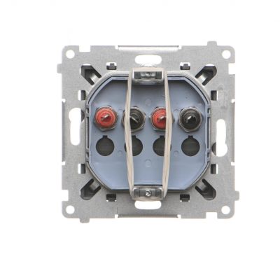 Simon 55 Gniazdo głośnikowe podwójne 2-krotne Przekrój przewodów dla wejścia i wyjścia 2,5 mm2 Grafitowy mat TGL2.01/116 KONTAKT (TGL2.01/116)