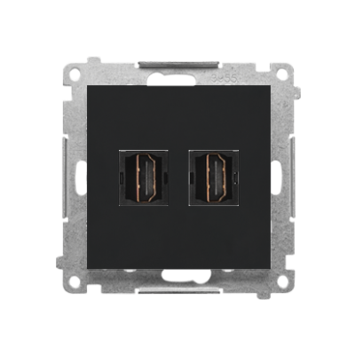 Simon 55 Gniazdo HDMI podwójne Czarny mat TGHDMI2.01/149 KONTAKT (TGHDMI2.01/149)