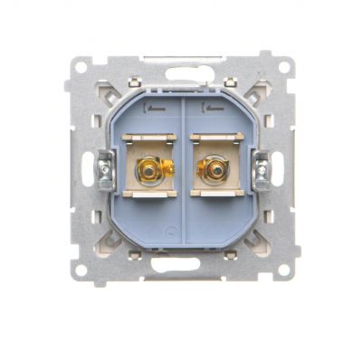 Simon 55 Gniazdo głośnikowe pojedyncze Przekrój przewodów dla wyjścia do 6 mm2 Szampański mat TGL.01/144 KONTAKT (TGL.01/144)