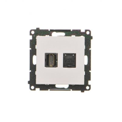 Simon 55 Gniazdo HDMI + RJ45 kat.6 Jasnoszary mat TGHRJ45.01/114 KONTAKT (TGHRJ45.01/114)