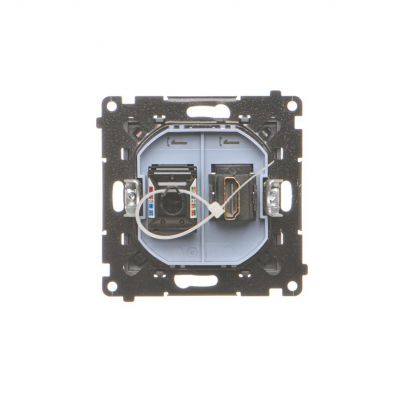 Simon 55 Gniazdo HDMI + RJ45 kat.6 Grafitowy mat TGHRJ45.01/116 KONTAKT (TGHRJ45.01/116)