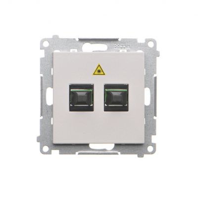 Simon 55 Gniazdo światłowodowe / optyczne podwójne SC/APC Jasnoszary mat TGS2.01/114 KONTAKT (TGS2.01/114)