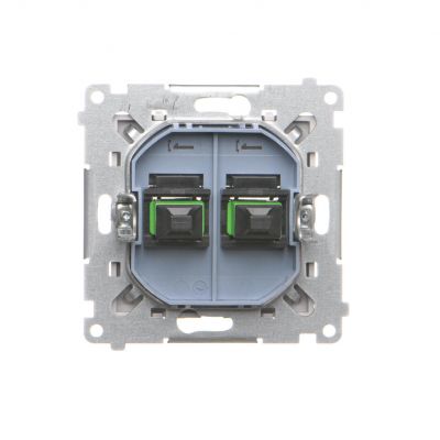 Simon 55 Gniazdo światłowodowe / optyczne podwójne SC/APC Jasnoszary mat TGS2.01/114 KONTAKT (TGS2.01/114)