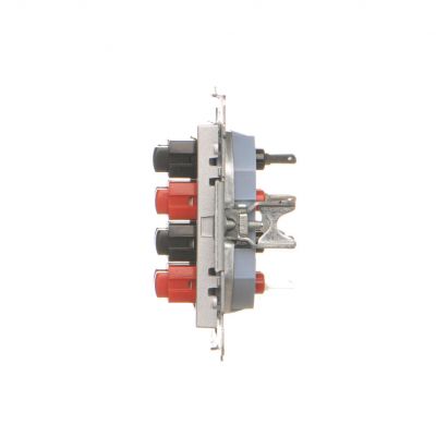 Simon 55 Gniazdo głośnikowe poczwórne 4-krotne Przekrój przewodów dla wejścia i wyjścia 2,5 mm2 Aluminium mat TGL4.01/143 KONTAKT (TGL4.01/143)