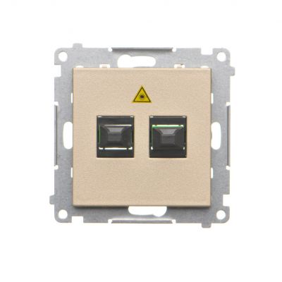 Simon 55 Gniazdo światłowodowe / optyczne podwójne SC/APC Szampański mat TGS2.01/144 KONTAKT (TGS2.01/144)