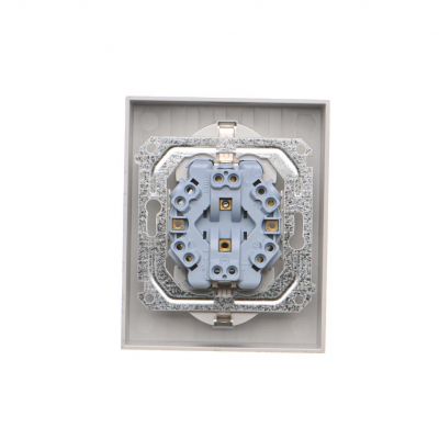 Simon 55 Gniazdo Schuko z przesłonami podwójne zaciski śrubowe Aluminium mat TGSZ2PZFAR/143 KONTAKT (TGSZ2PZFAR/143)