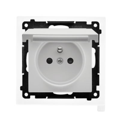 Simon 55 Gniazdo wtyczkowe do wersji IP44 z uszczelką szybkozłączka KlapkaW kolorze pokrywy Jasnoszary mat TGZ1BCZ.01/114 KONTAKT (TGZ1BCZ.01/114)