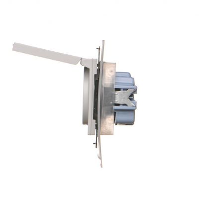 Simon 55 Gniazdo wtyczkowe do wersji IP44 z uszczelką szybkozłączka KlapkaW kolorze pokrywy Jasnoszary mat TGZ1BCZ.01/114 KONTAKT (TGZ1BCZ.01/114)