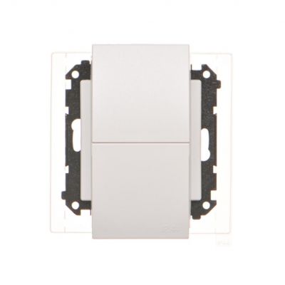Simon 55 Gniazdo wtyczkowe podwójne do wersji IP44 z uszczelką szybkozłączka Klapka W kolorze pokrywy Jasnoszary mat TGZ2BMCZ.01/114 KONTAKT (TGZ2BMCZ.01/114)