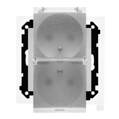 Simon 55 Gniazdo wtyczkowe podwójne do wersji IP44 z uszczelką szybkozłączka Klapka transparentna Aluminium mat TGZ2BMCZ.01/143A KONTAKT (TGZ2BMCZ.01/143A)
