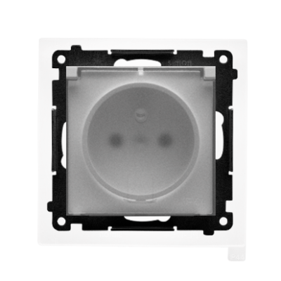 Simon 55 Gniazdo wtyczkowe do wersji IP44 z uszczelką szybkozłączka Klapka transparentna Aluminium mat TGZ1BCZ.01/143A KONTAKT (TGZ1BCZ.01/143A)